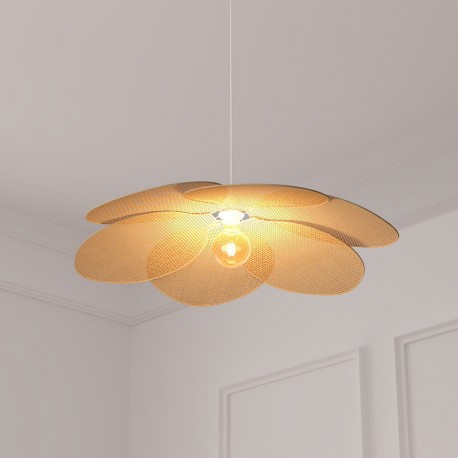 Suspension pétales en bambou D62cm RYM - Beige