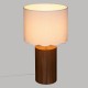 Lampe H50cm VANIA - Marron et blanc