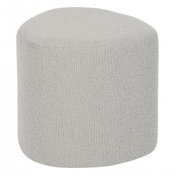 Pouf galet en bouclette ESTRIA - Gris