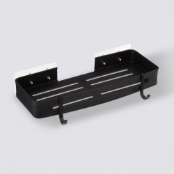 Étagère de douche rectangle adhésif BLACKALU - Noir