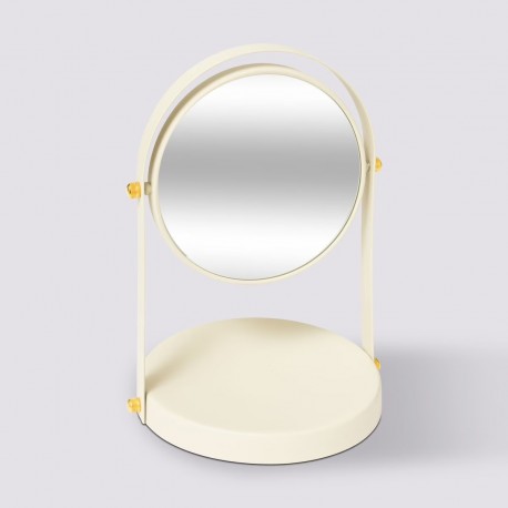 Miroir pivotant sur socle DUO - Ivoire