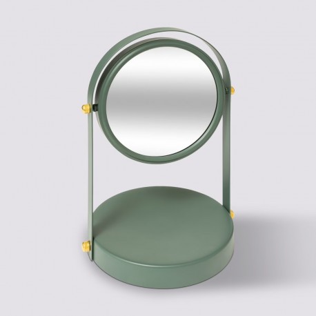 Miroir pivotant sur socle DUO - Vert ficus