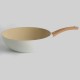 Wok en aluminium forgé 28cm revêtement anti-adhérent HARMONY - Beige