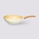 Wok en aluminium forgé 28cm revêtement anti-adhérent HARMONY - Beige