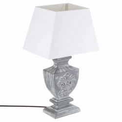 Lampe en bois et lin H53,5cm SOCORO - Gris