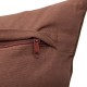 Coussin déhoussable brodé 45X45cm HARY - Marron