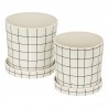 Lot de 2 pots en céramique KAYA - Blanc et noir