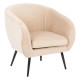 Fauteuil en velours H78cm SOLARO - Beige