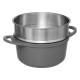 Cocotte en fonte d'aluminium avec panier à vapeur D24cm - Gris