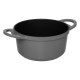 Cocotte en fonte d'aluminium avec panier à vapeur D24cm - Gris