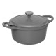 Cocotte en fonte d'aluminium avec panier à vapeur D24cm - Gris