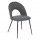 Chaise en tissu RAVEN - Gris