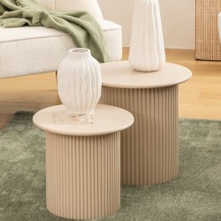 Lot de 2 tables à café EINO - Beige