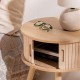 Table de chevet D40cm NYSOS - Beige