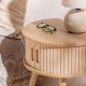 Table de chevet D40cm NYSOS - Beige