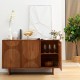 Buffet 3 portes en bois d'acacia NANDA - Marron