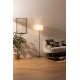 Lampadaire en coton H150cm TOBIE - Noir et blanc