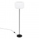 Lampadaire en coton H150cm TOBIE - Noir et blanc