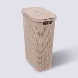 Panier à linge rattan slim 40L - Lin