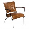 Fauteuil en cuir HOPER - Cognac