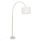 Lampadaire arc pied en marbre H195cm TILIO - Mordoré