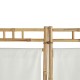 Paravent en bambou et tissu KALEL - Blanc