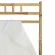 Paravent en bambou et tissu KALEL - Blanc