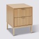 Table de chevet 2 tiroirs TASSO - Naturel