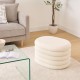 Pouf coffre en bouclette GIULIA - Blanc