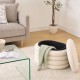 Pouf coffre en bouclette GIULIA - Blanc