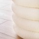 Pouf coffre en bouclette GIULIA - Blanc