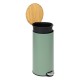 Poubelle ronde couvercle en bambou 30L MODERN COLOR - Vert