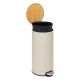 Poubelle ronde couvercle en bambou 30L MODERN COLOR - Beige lin