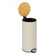Poubelle ronde couvercle en bambou 30L MODERN COLOR - Beige lin