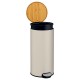Poubelle ronde couvercle en bambou 30L MODERN COLOR - Beige lin