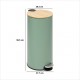 Poubelle ronde couvercle en bambou 30L MODERN COLOR - Vert