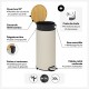 Poubelle ronde couvercle en bambou 30L MODERN COLOR - Beige lin