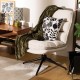 Fauteuil pivotant HARPER - Blanc lin