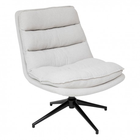 Fauteuil pivotant HARPER - Blanc lin