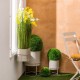 Lot de 2 cache pots en métal AZE - Beige lin