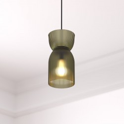 Suspension en verre D14cm ANCEL - Vert