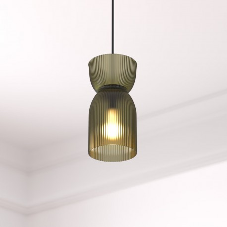 Suspension en verre D14cm ANCEL - Vert