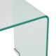 Lot de 2 tables café en verre trempé LENIA - Transparent
