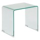 Lot de 2 tables café en verre trempé LENIA - Transparent