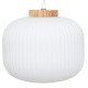 Suspension en verre D25cm TRAVIS - Blanc