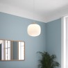 Suspension en verre D25cm TRAVIS - Blanc