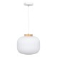 Suspension en verre D25cm TRAVIS - Blanc
