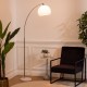 Lampadaire à abat-jour boule H185cm GEDA - Blanc
