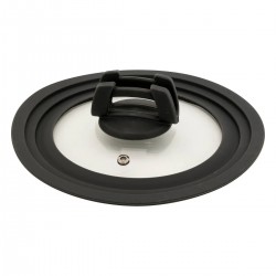 Couvercle universel avec repose cuillère D16/18/20cm SILITOP - Noir