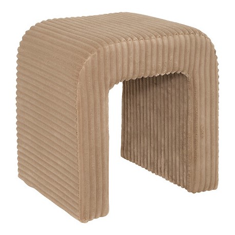 Pouf en velours côtelé SEVI - Beige